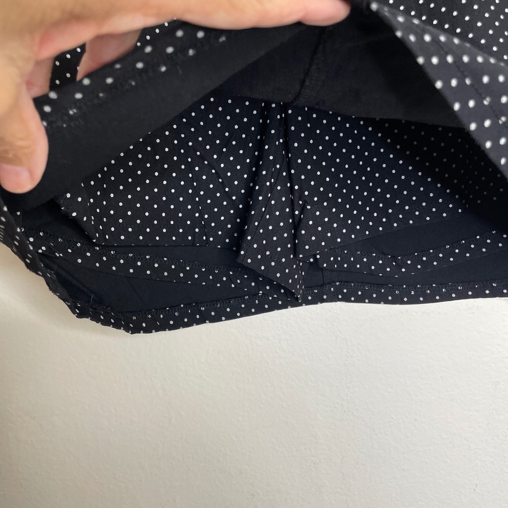 ATTYRE New York Skort Women 4 Black Polka Dot Stretch Mini Skirt Retro Classic - Picture 3 of 9